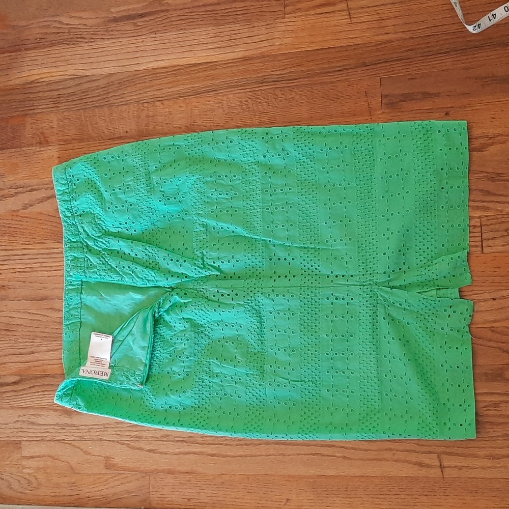 Merona green eyelet pencil skirt size 6 - Picture 4 of 5